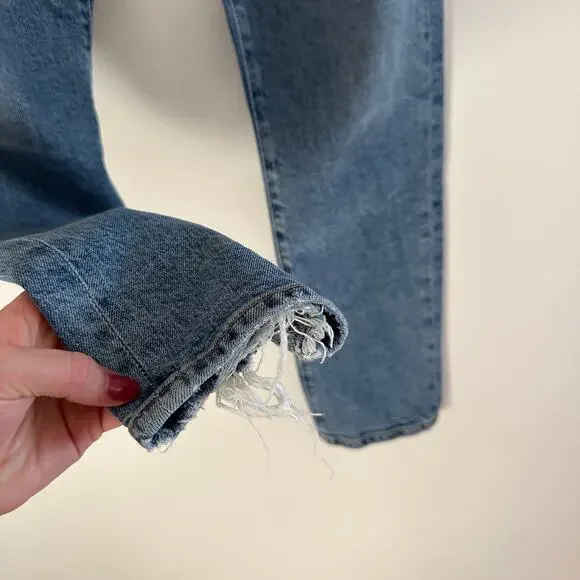 Citizens of Humanity Premium Vintage Harlow Crop Jeans Frayed Hem Light Wash 26 - Picture 9 of 16